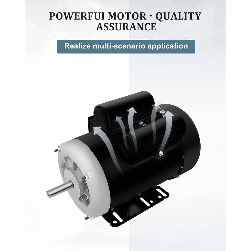 2 HP محرك كهربائي أحادي الطور 3450 دورة في الدقيقة TEFC مزرعة واجب CW CCW 115230V 56 إطار 58 رمح قطر بالوعة الحرارة