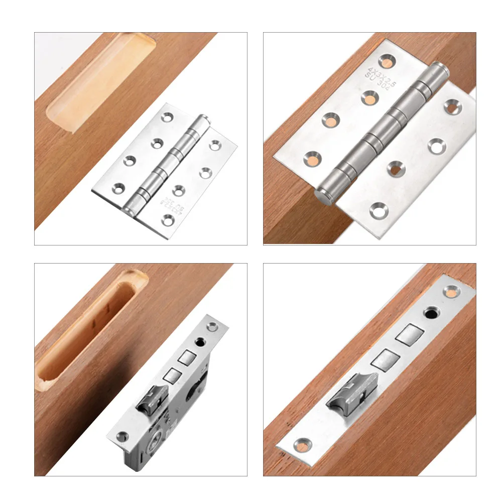 Door Hinge Jig,Woodworking Hole Opener Slotting Locator Aluminum Alloy Door Hinge Installation Kit for Door Lock Installation