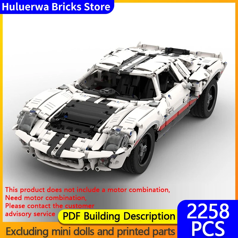 

Модель скоростного гоночного автомобиля MOC, строительные кирпичи GT40 MK I Hypercar, модульная технология, подарки, праздник, сборка, детские игрушки, костюм
