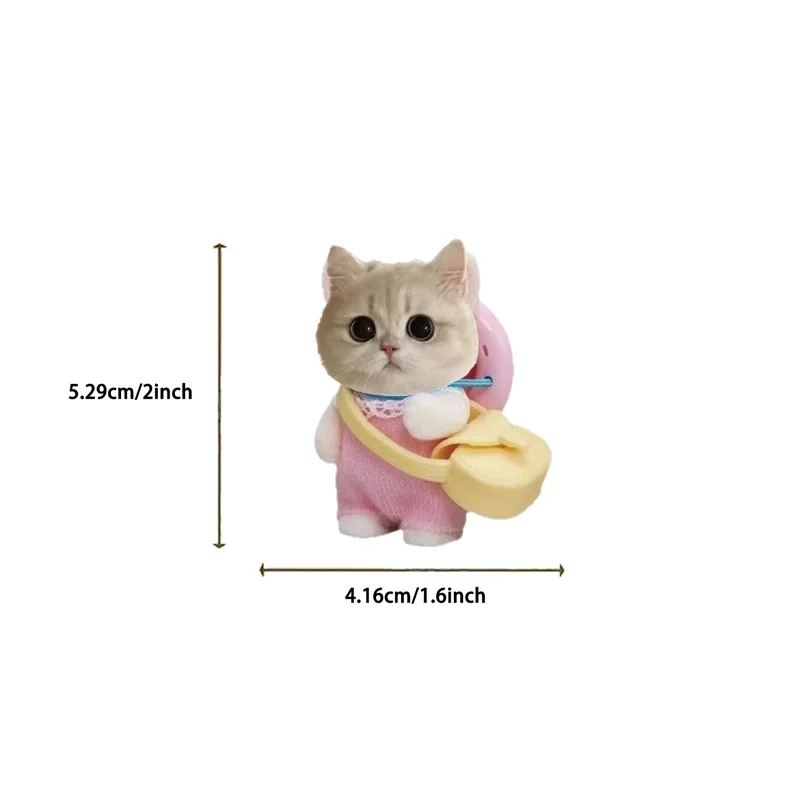 10/30/62PCS Cartoon Small Cat PVC Sticker Aesthetic Children's Decoration Scrapbooking Supplies Hand Accounting for Kids