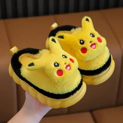 New Winter Warm Children's Fluffy Slippers For Girls Boys Cute Cartoon Non-slip Soft Sole Indoor Floor Flat Home Cotton Shoes