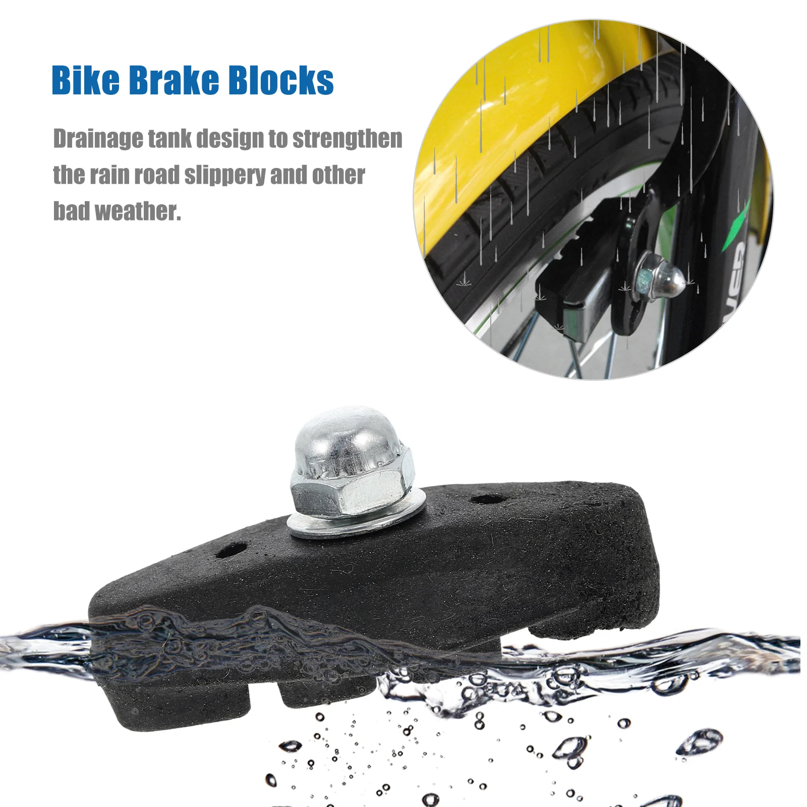 

10 set Bike Pads Dual Compound Structure Wear-Resistant Rubber Metal Brake Blocks For Mountain Road Bikes Silent Cycling Brake