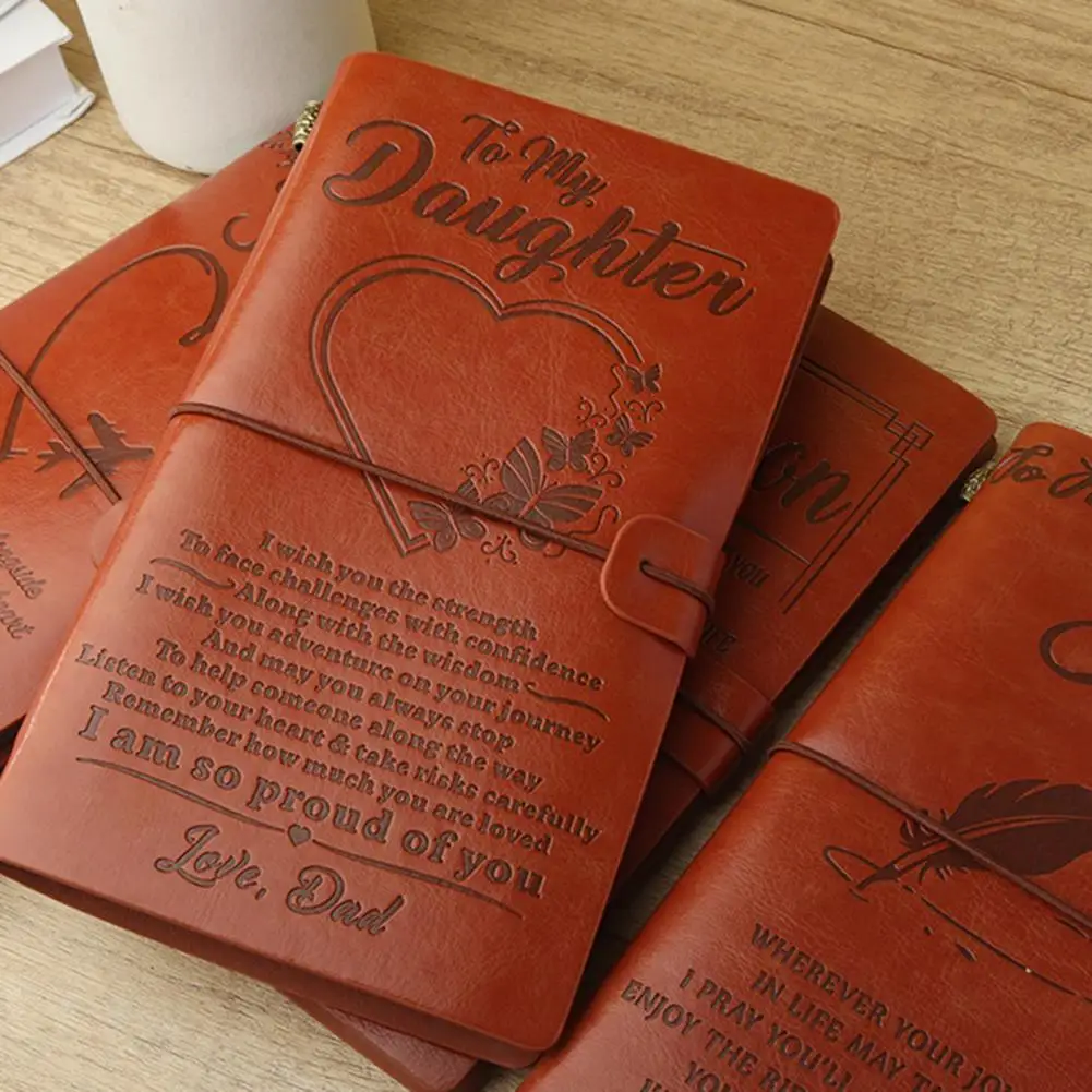 دفتر ملاحظات من الجلد الصناعي بطراز عتيق ، دفتر يوميات فارغ ، دفتر يوميات ، جدول أعمال ، هدية قرطاسية ، مفكرة للمسافر ، مخطط شهري