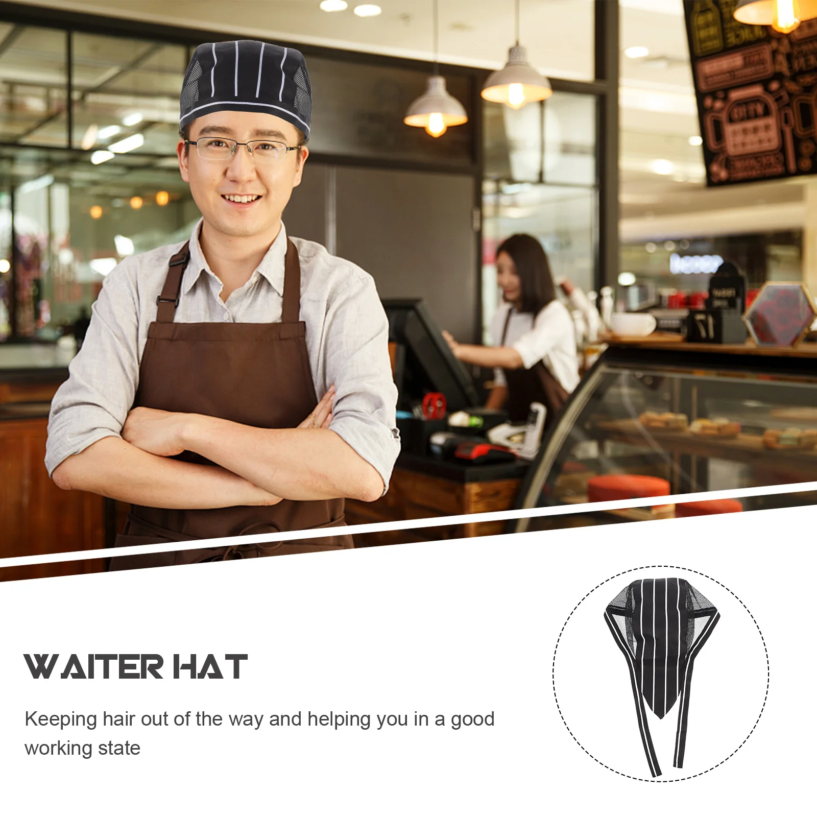 قبعة Chef Turban بتصميم قابل للتعديل من القطن الفاخر، متينة وعملية لحالات متعددة، ومدارس تقديم الطعام، والمطاعم، والحانات