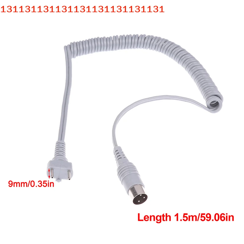 Fil à ressort solide Compatible avec 210 204 90 105L 102L 1.5M câble d'alimentation gris 3 broches 9mm pour perceuse à ongles poignée de manucure électrique