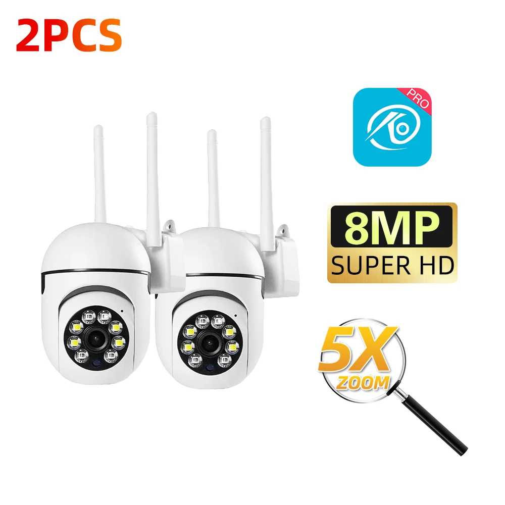 PEGATAH 2,4G 8MP Kameras Wifi Video Überwachung IP Indoor Sicherheit Schutz Monitor 5,0X Zoom Hause Drahtlose Track Alarm O-Kam pro 4
