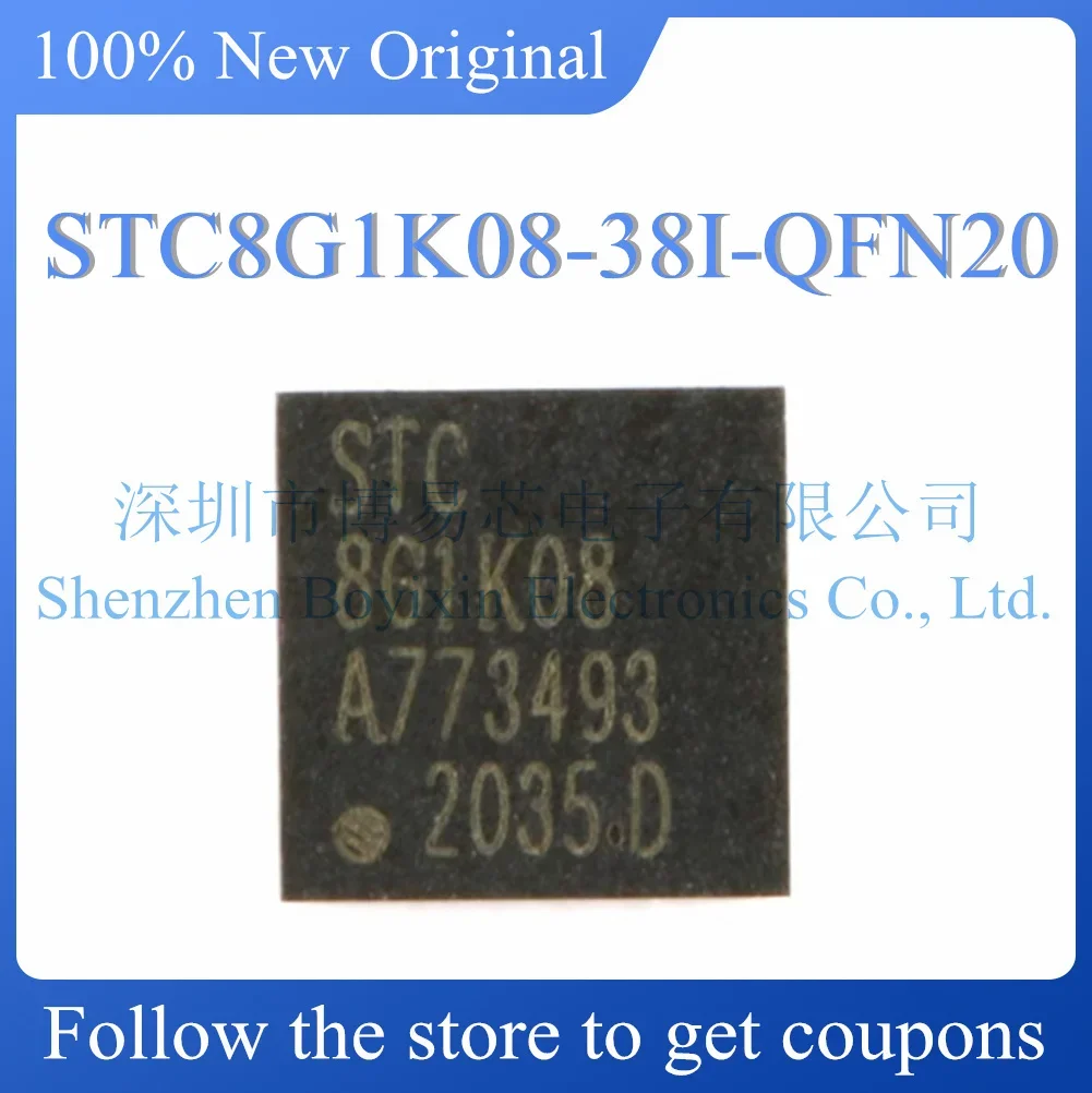 NEW STC8G1K08-38I-QFN20.Original Product.QFN-20