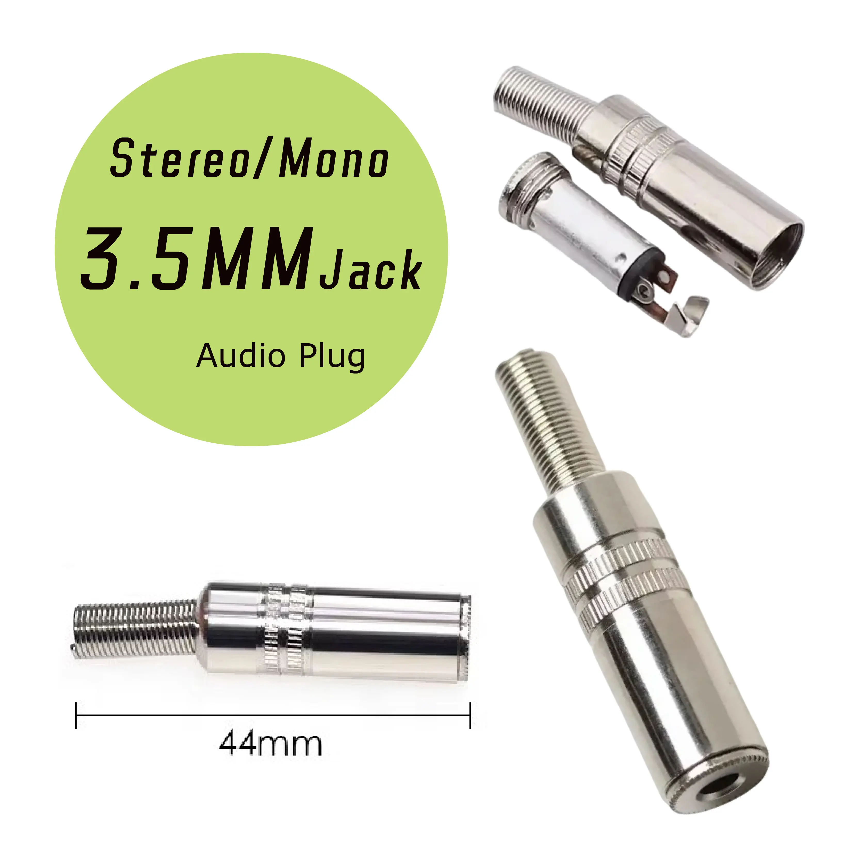 

Клеммный разъем типа пайки, разъем 3,5 мм, гнездовой моно-стереоаудиоразъем