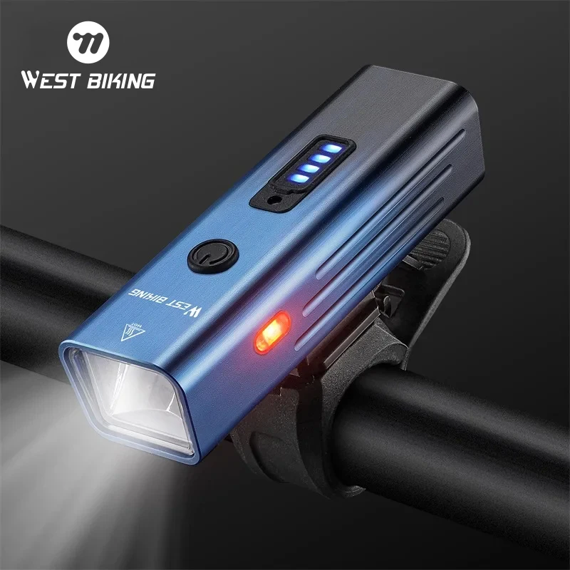 

WEST BIKING Colorful Bicycle Light Type-C Charging Smart Light Sensing LED Bike Headlight Waterproof MTB Road Bike Front Light