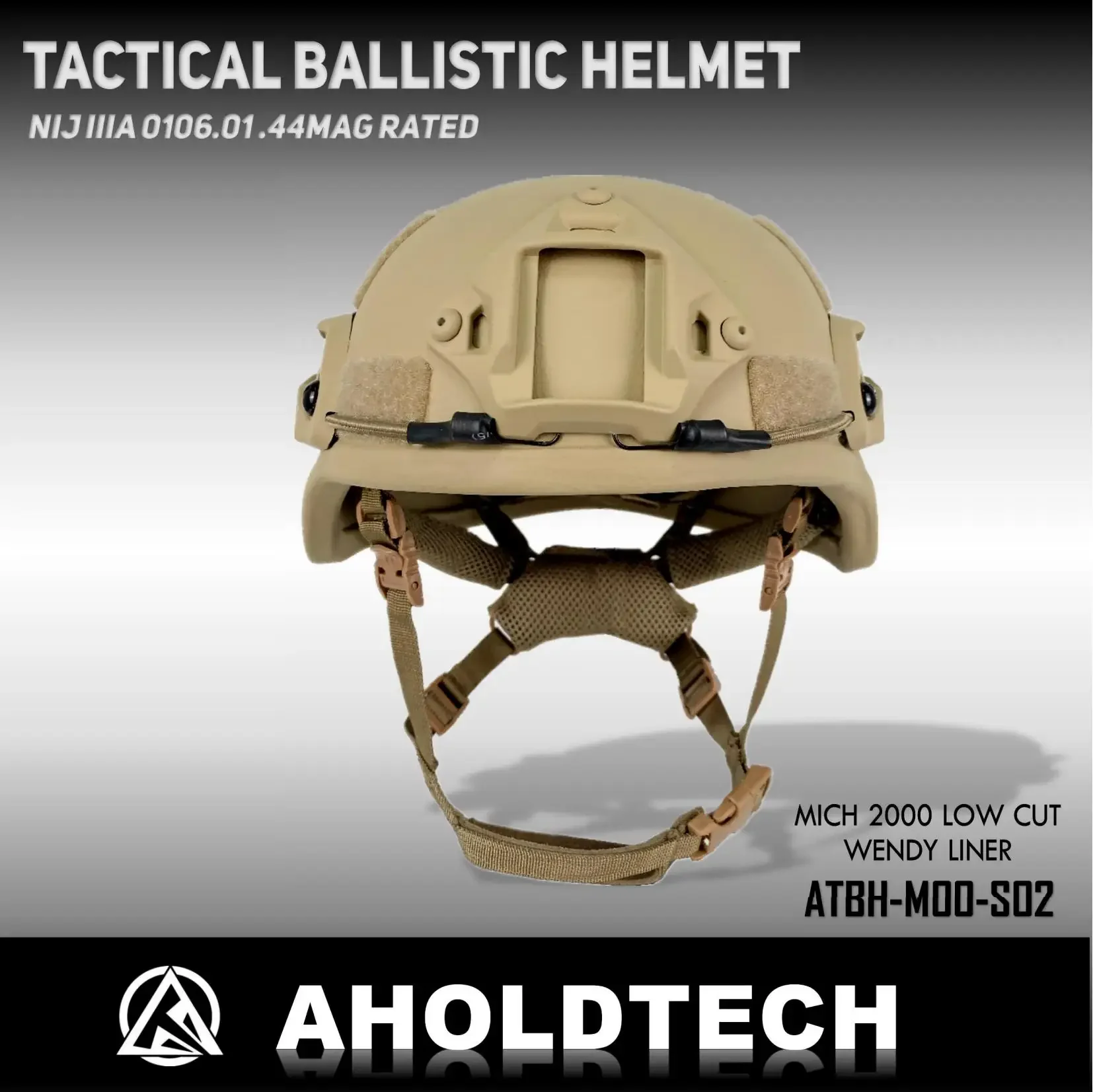 Aholdtech Genuine NIJ IIIA MICH2000 Low Cut BOA CAM FIT Dial EPIC Liner Bulletproof Helmet For Army Combat Police Military