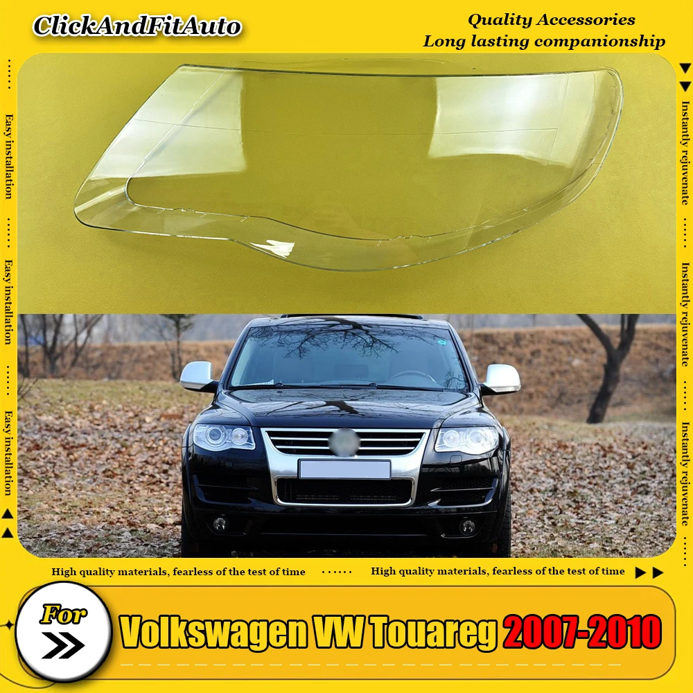 

For Volkswagen VW Touareg 2007-2010 Transparent Light Case Front Headlight Cover Auto Headlamp Lampshade Glass Lamp Shell Caps
