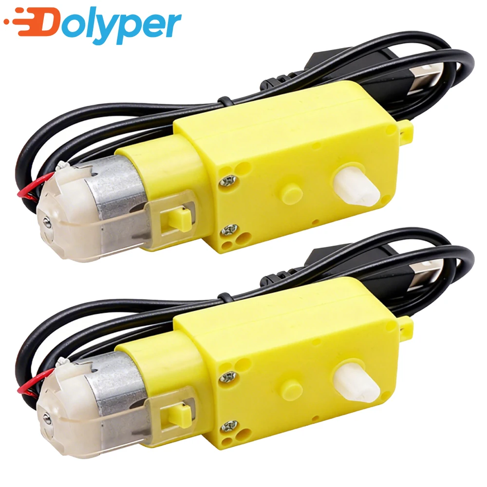 1/2/3pcs TT Deceleration Motor Makerworld Creative DIY Motor Parts Single Axis 0.5M USB Connector Cable DC5V59RPM