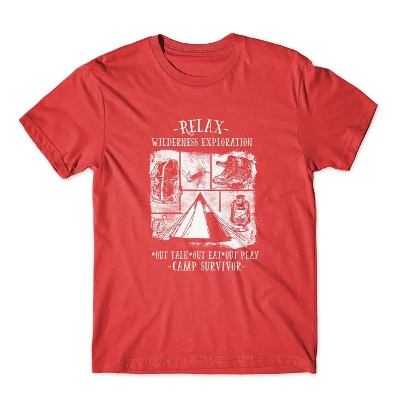 

Flat Design Camp Survivor T Shirt 100 Cotton Premium NEW