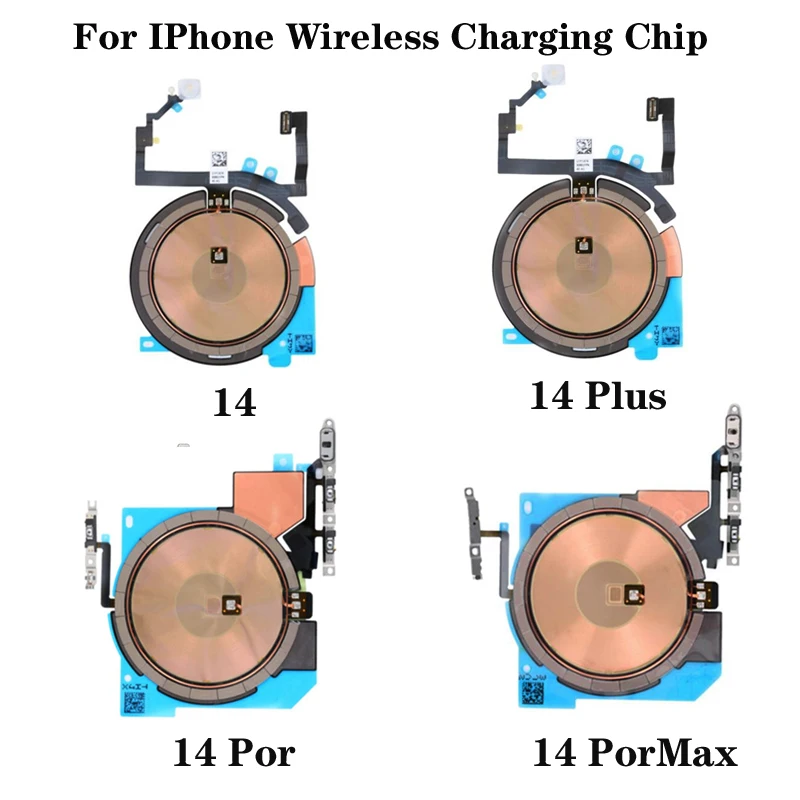 For iPhone 14 Plus Pro Max Promax NFC Wireless Charging Module With Flashlight Flex Cable Repair Parts for iphone 15 pro max r just metal silicone tempered glass life waterproof phone case with holder