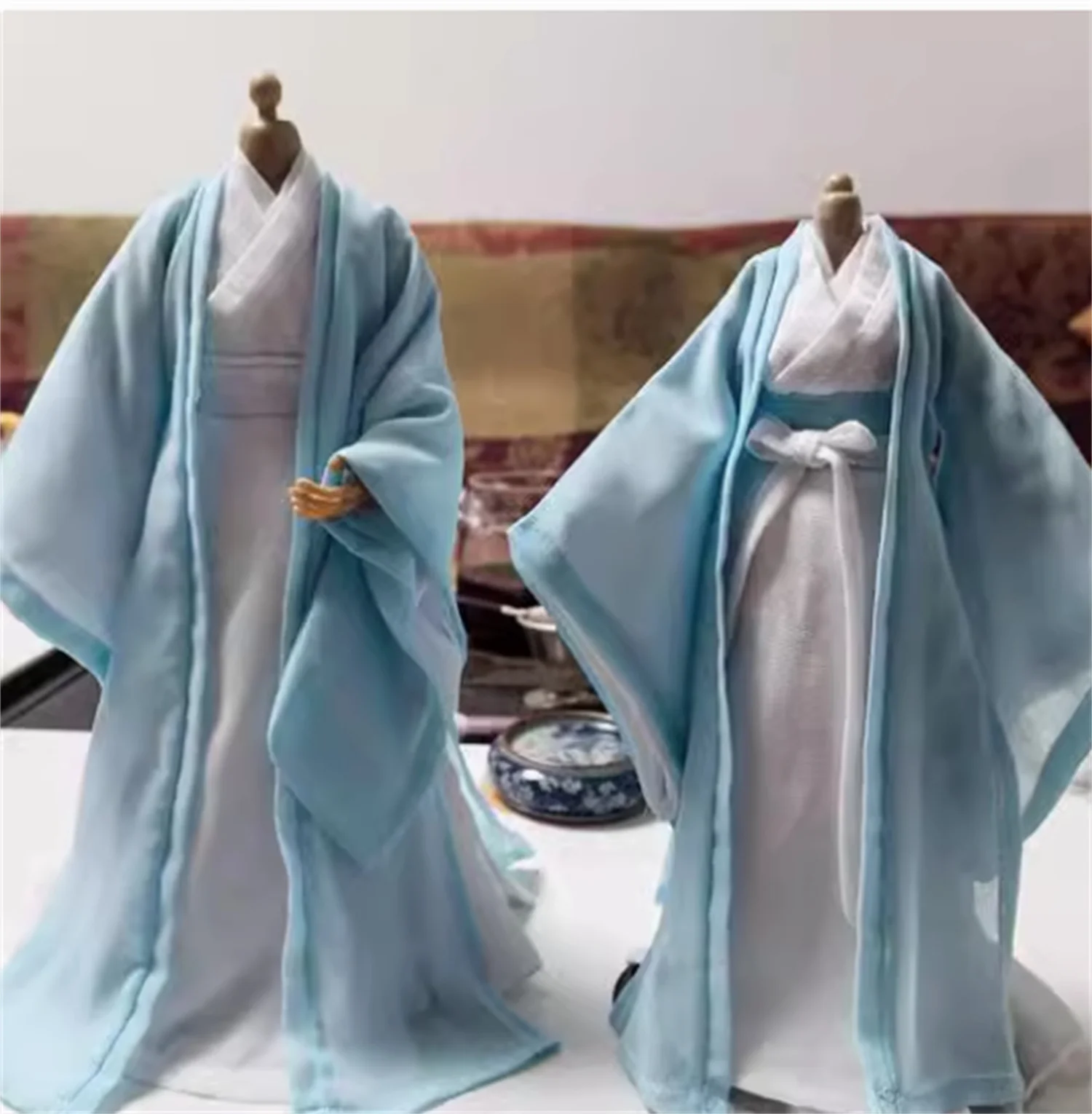 

Hanfu Dress 1/6 Men female Hanfu Chinese Ancient women /man clothes Robe Suit Model for 12inch Action Figure Model Toys