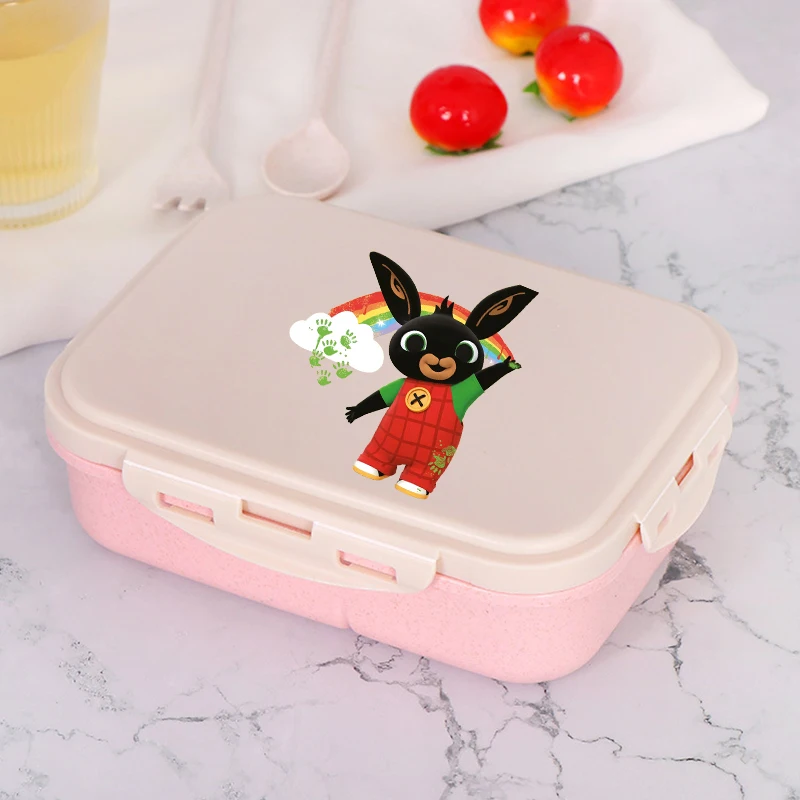 الكرتون الأحمر أرنب علب الاغذية Kawaii فتاة المحمولة بينتو صناديق الأرز طالب المحكم الغذاء هش طبقة واحدة قدرة الاطفال هدية