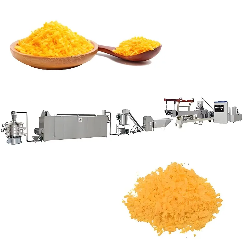 Twin Screw Extruder Panko Breadcrumbs Production Line Shredder Grinding Machine for Bread Crumb Processing Custom