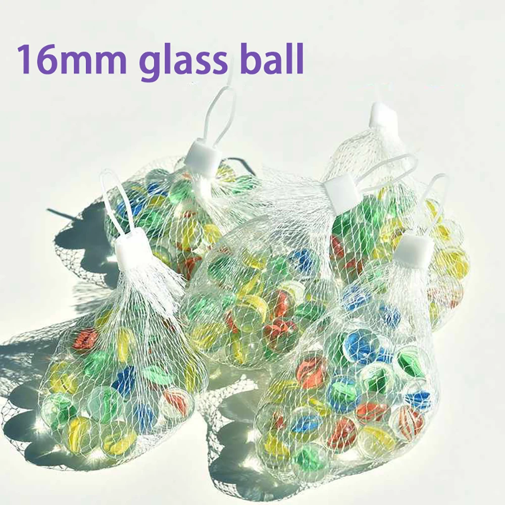 20/40/60/80/100Pcs Dia 16mm Solid Color Glass Balls Crystal Ball Transparent Decoration Fish Tank Balls DIY Game Art Pieces