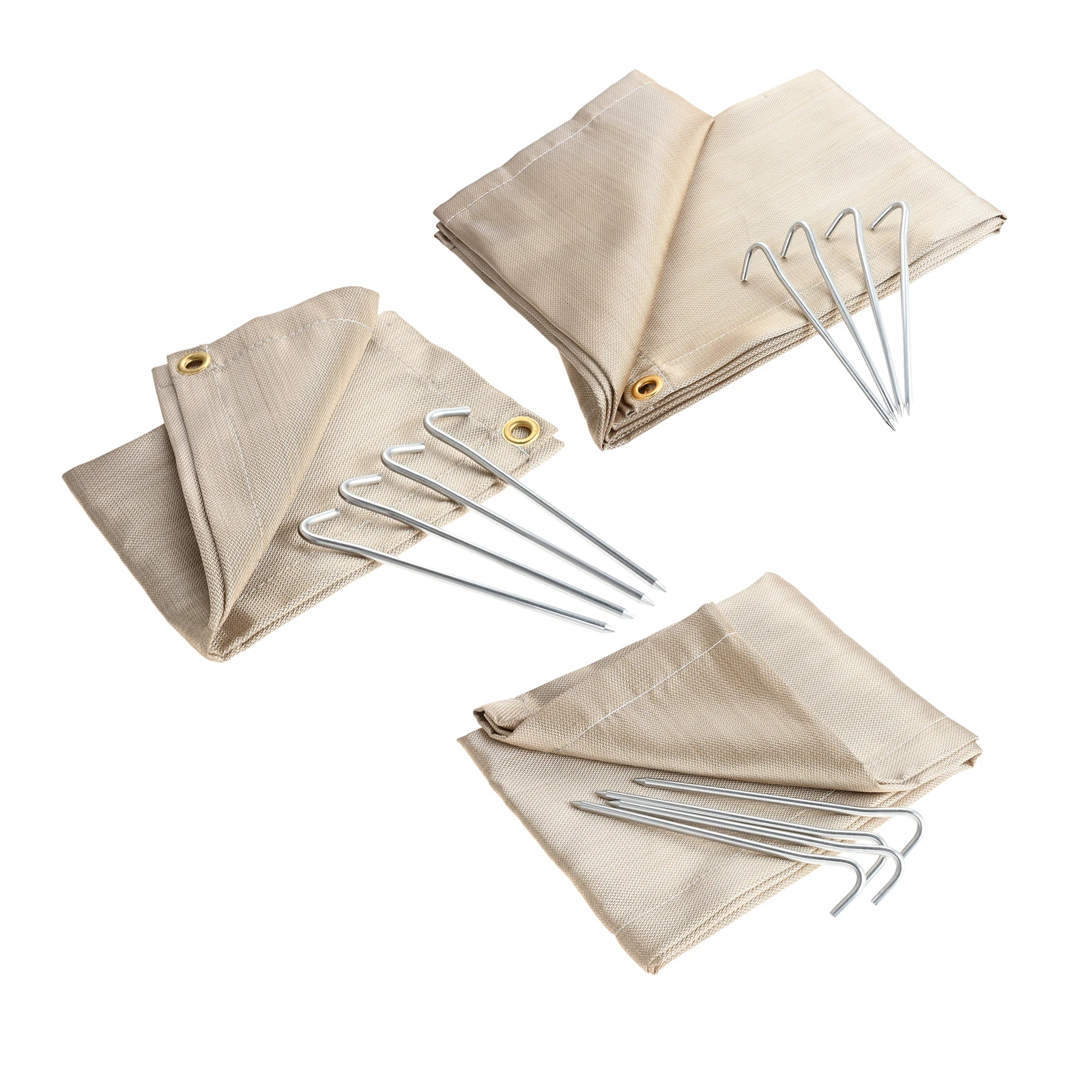 

1 Pc Fireproof Mat Outdoor Picnic Barbecue Mat High-temperature-resistant Fire Pit Pad 100x100/50x50/60x80cm with 4 Stakes