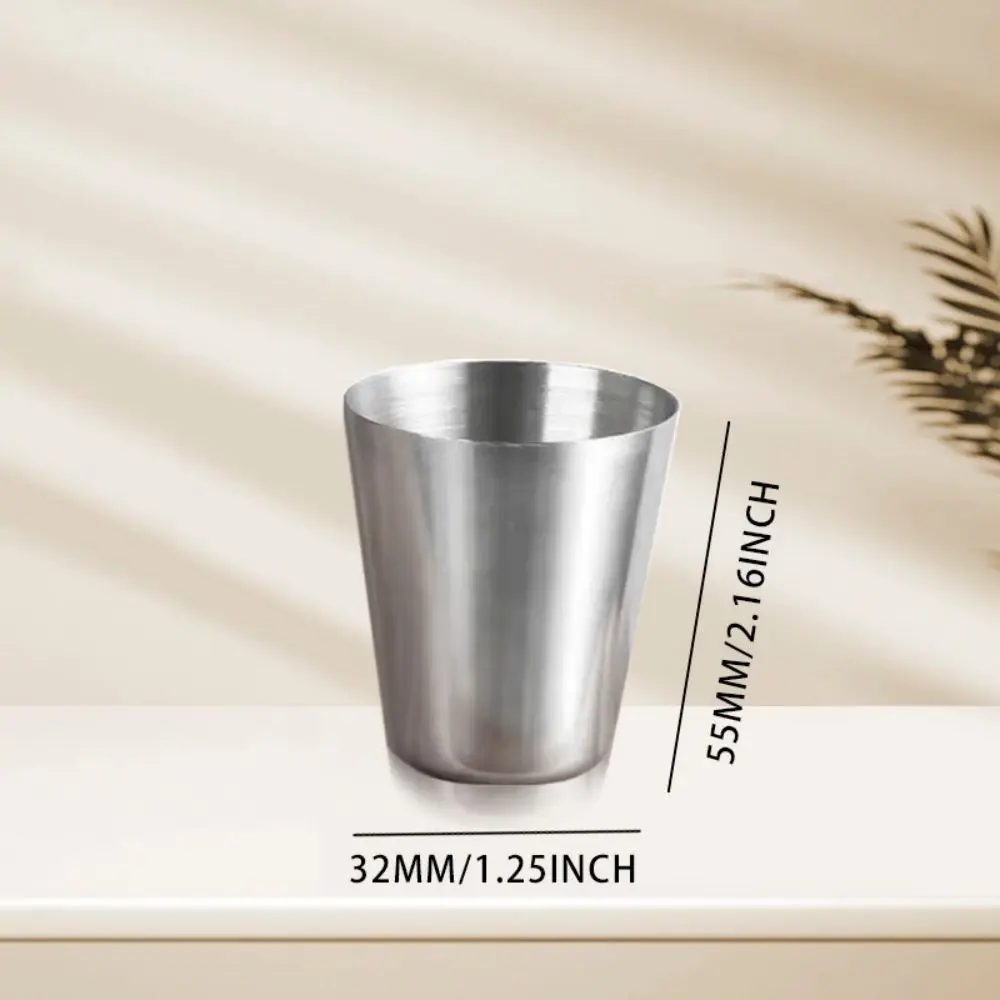 6Pcs/set Outdoor Practical Travel Stainless Steel Cups Mini Set Glasses For Whisky Wine With Case Portable Drinkware 30/70ml