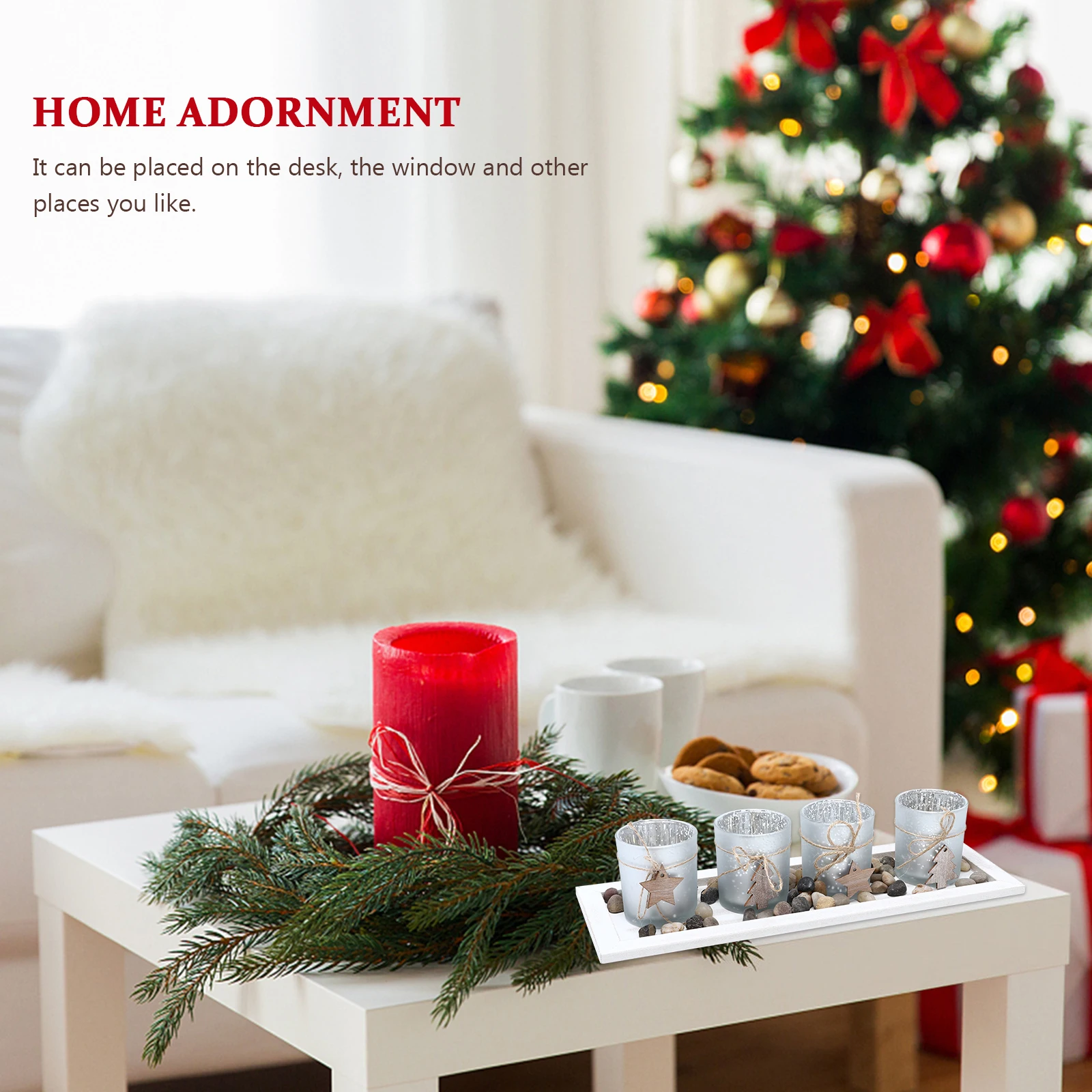 

Indoor Scented Cup Candleholder Scene Decor Lantern White Romantic Container