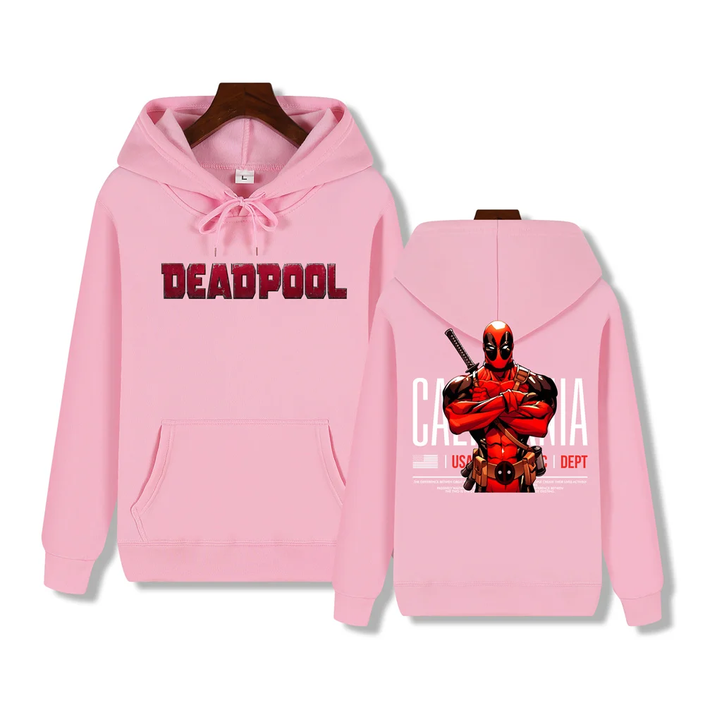 Personalized Marvel Deadpool Print Autumn/Winter Comfortable soft thickened men\'s high quality casual fashion street hoodie