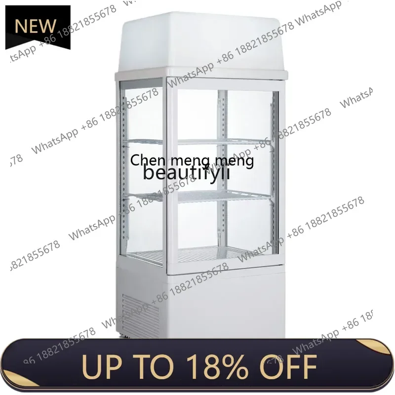 

Z189 A01 Four-sided transparent glass refrigerated display cabinet Commercial desktop vertical single door refrigerated cabinet