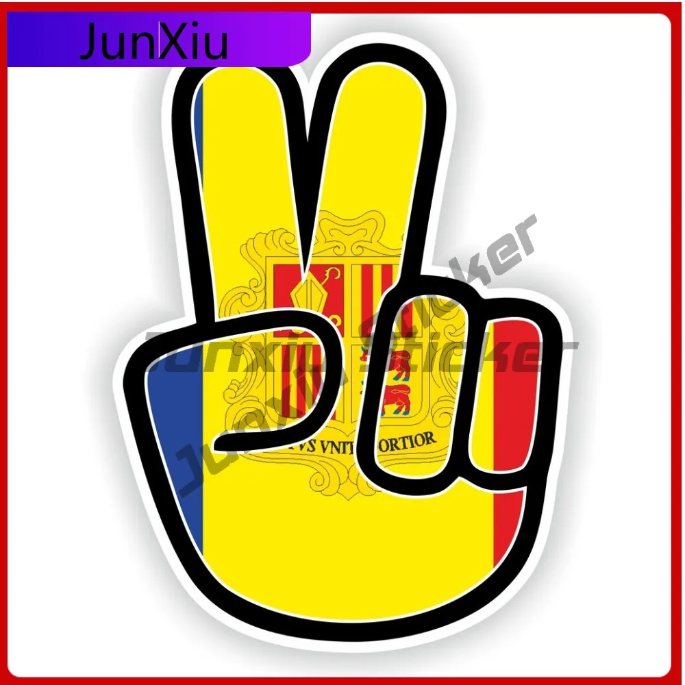 Andora Flag Hand Peace Victory Vinyl Waterproof Stickers Auto Rv Stickers Graphics Decals Decoration Refit Accessories For Auto