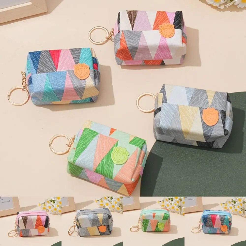 Durable PU Money Coin Purse Wear-resistant Waterproof Credit Card Holoder with Key Ring Wallet Money Bag Male Female