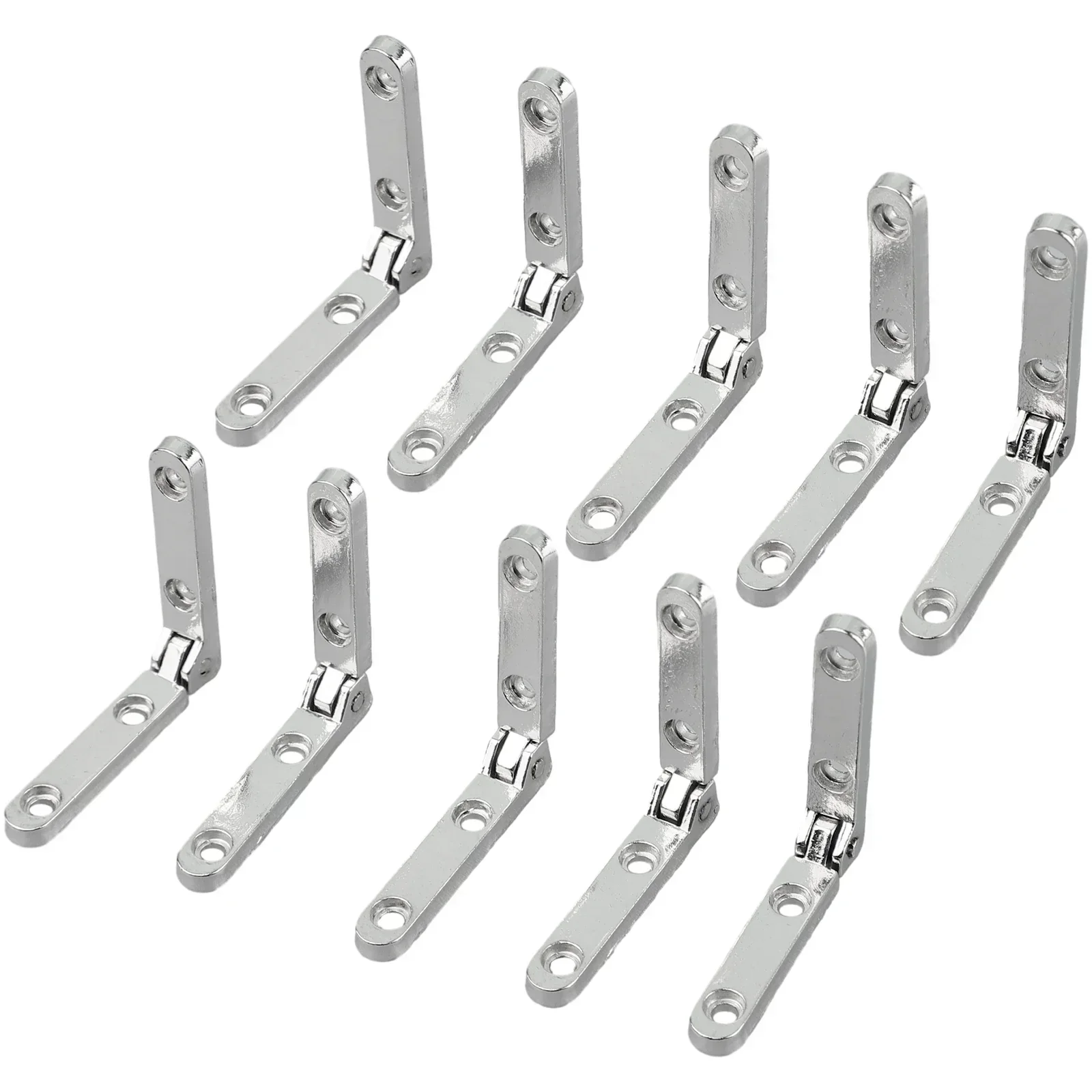 Furniture Spring Hinge Wooden Box 10 Pieces Home Silver Support Hinge With 40 Pcs Screws 90 Degree Accessories