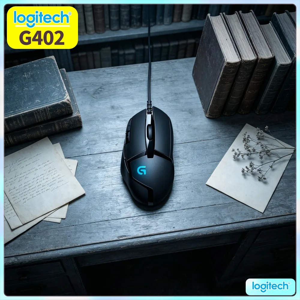 Logitech G402 Hyperion Fury USB Mouse 500 IPS Rapid Movement Tracking Stable Link For Entry‑Level Amateur Gaming Training