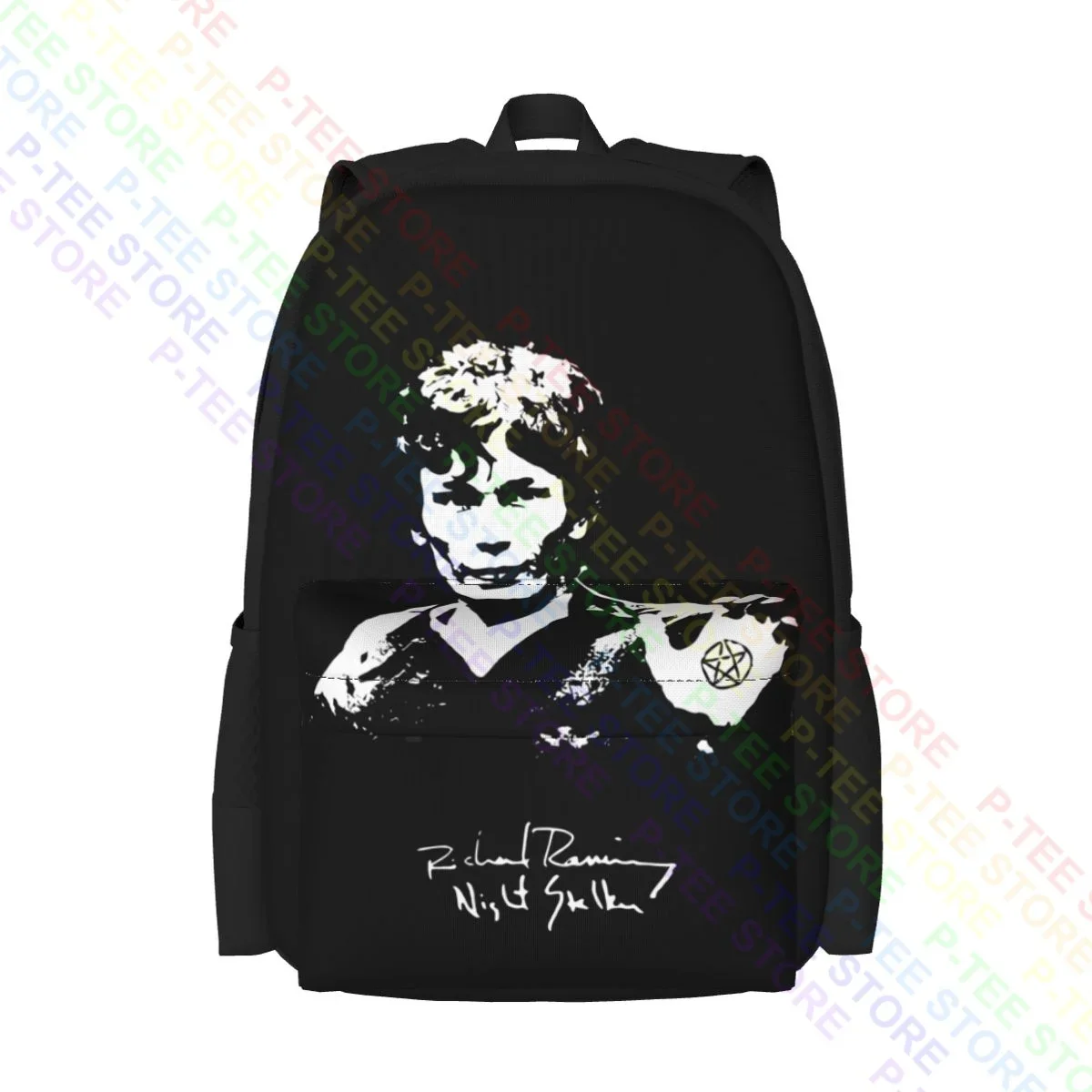 

Nightstalker Richard Ramirez True Crime Serial Killer Large Capacity Backpack School Sports Style