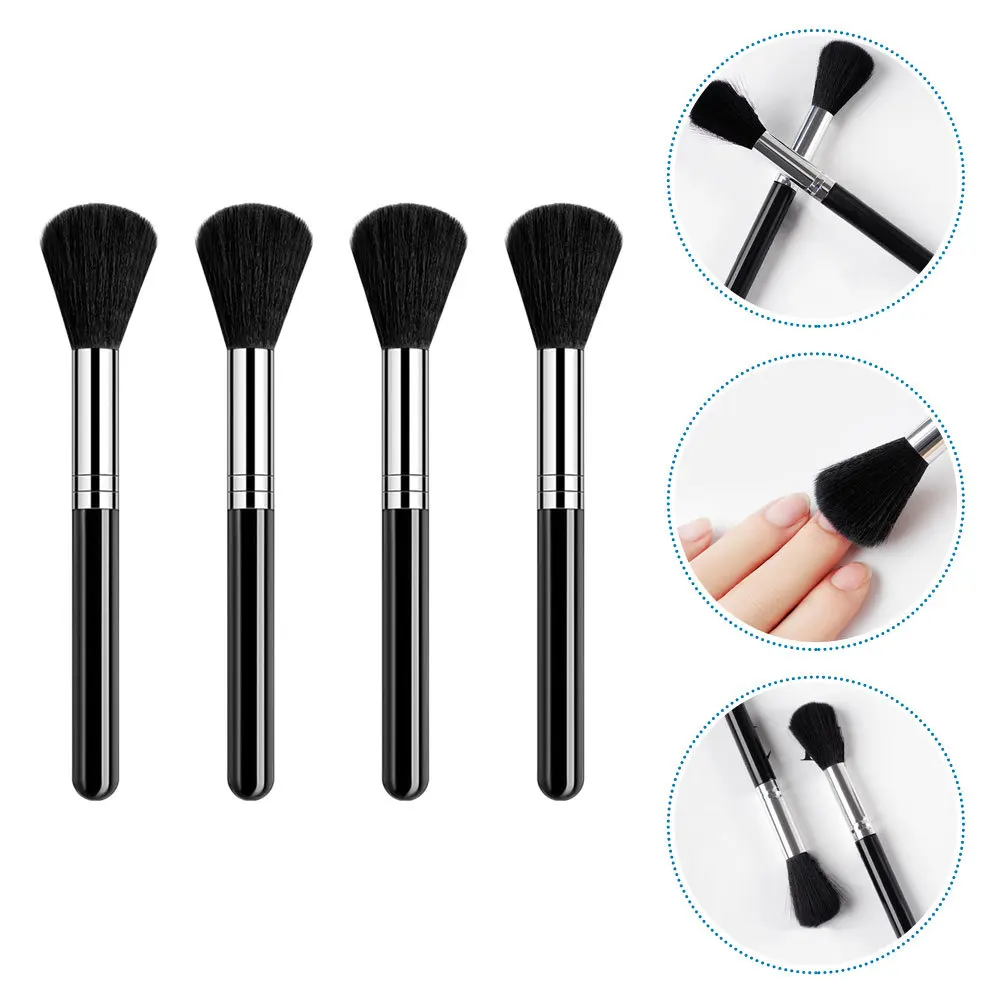 

4 pcs Nail Art Brushes Durable Manicure Tools Simple Fingernail Scrubber Acrylic DIY Salon Lightweight Practical Long Lasting