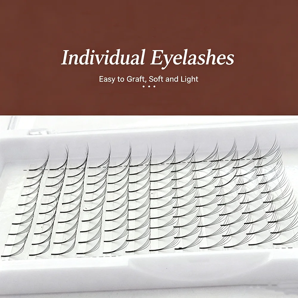 1PCS/2PCS 5 Strand Mink Eyelash Extensions 0.07 Soft Natural Self Grafting False Lashes