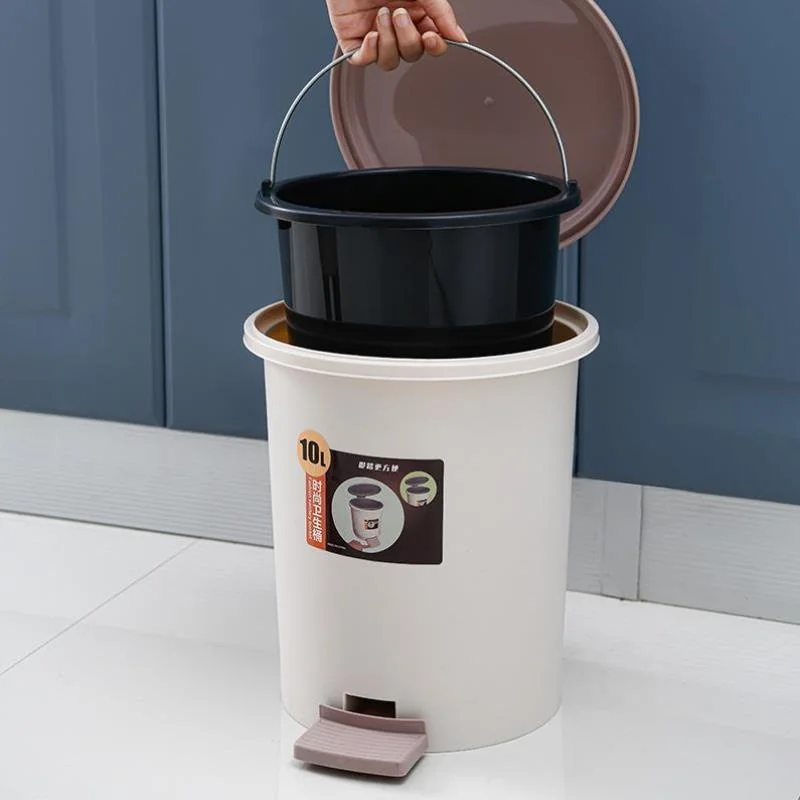 

Большое мусорное ведро с педалью для дома, кухни, ванной, спальни, виллы, портативное, круглое, для бытового использования