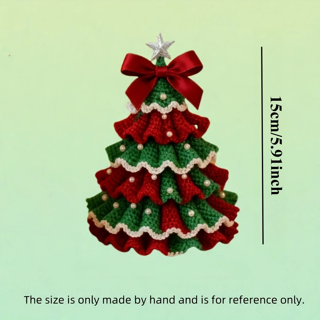 Christmas Crochet Kit For Beginners, Christmas Tree Knitting Kit, Fun Xmas Decoration, Christmas Gifts, Cute Christmas Ornaments image 4