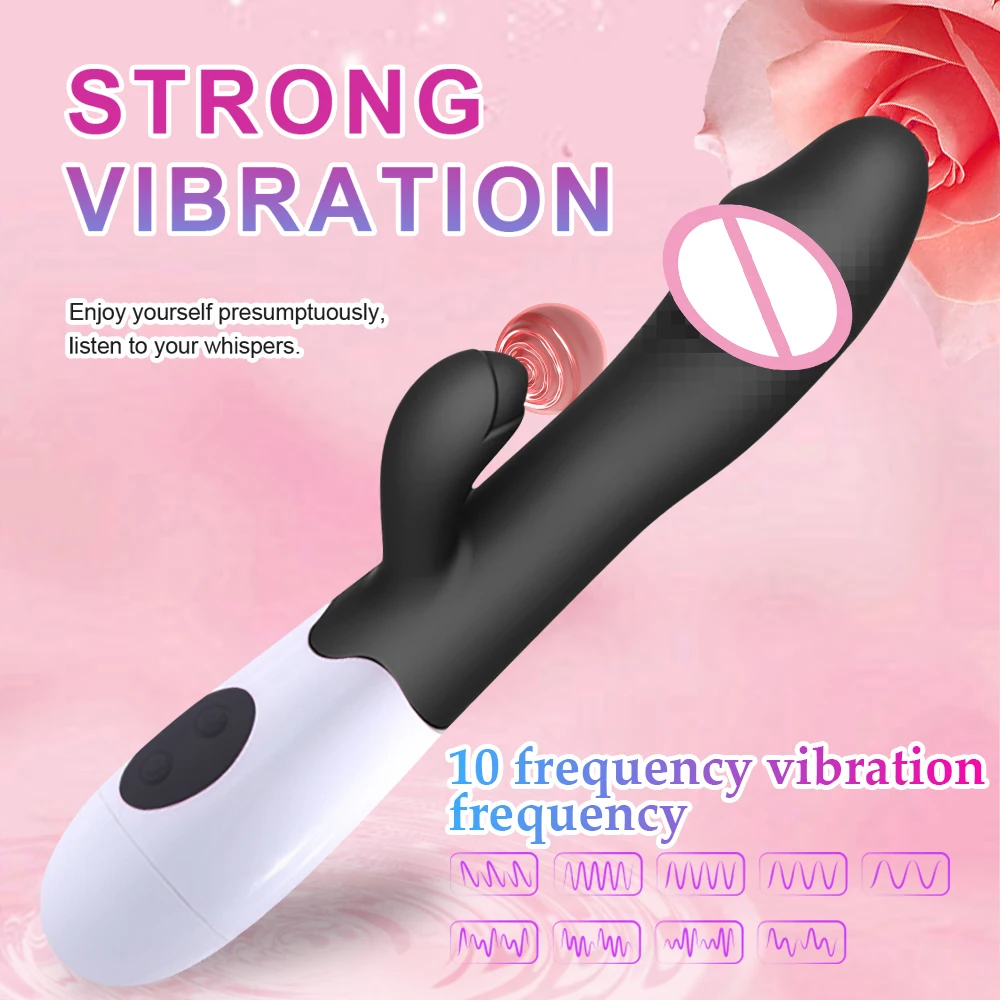 Rabbit Vibrator for Women Vagina G-Spot Vibrator Clit Nipples Stimulator Female Masturbation Battery Powered Sex Toys for Women