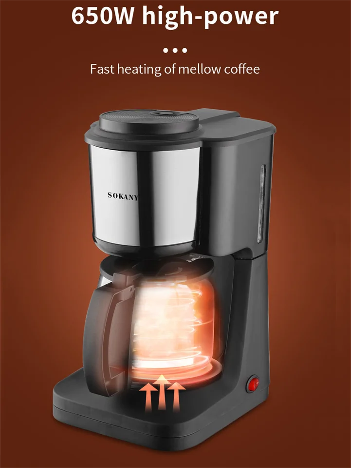 SOKANY SK125 Drip Coffee Maker Anti-Drip Coffee Pot Machine