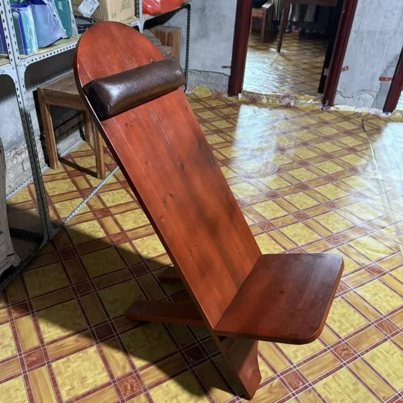 Solid Wood Outdoors Fishing Chairs Modern Stable Handmade Household Folding Backrest Chair Multifunctional Fishing Accessories