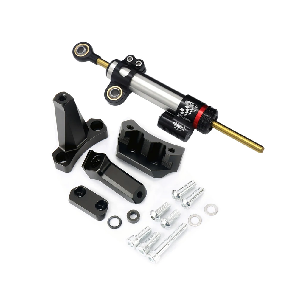 For Kawasaki Ninja 500 2024 - Motorcycle Steering Damper Bracket Ninja 400 2018-2024 CNC Aluminum Steering Damper Stabilizer Kit