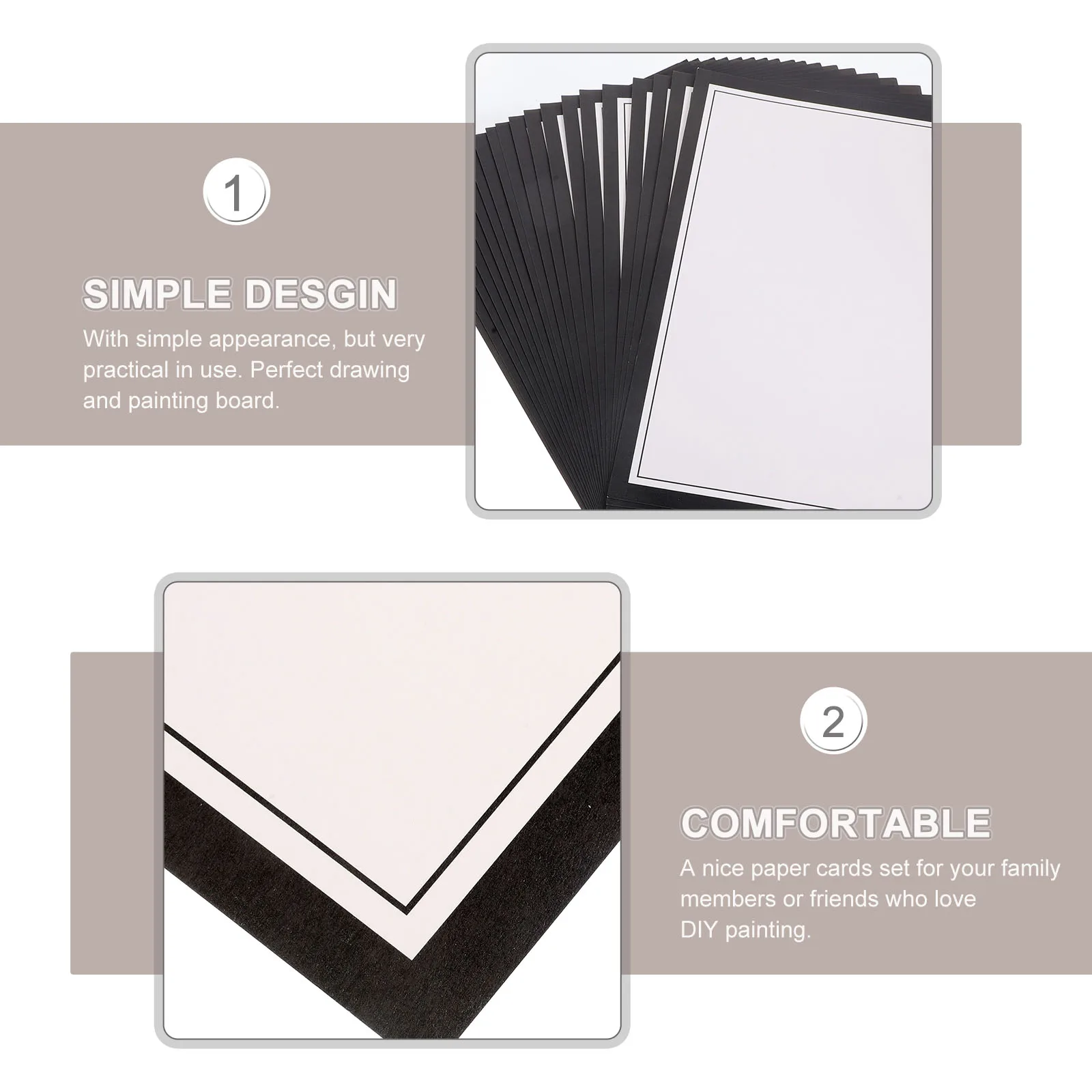

20 Pcs Black Thick Art Cardstock Paper 230g for DIY Painting Kraft Blank Drawing Paper Perfect for Scrapbook Greeting Cards Kids