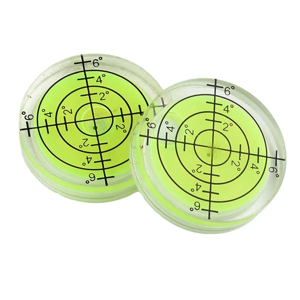 2pcs Precision Bubble Level Round Circular Measuring Kit Mini Spirit Level Horizontal Leveler Bubble Level Tool