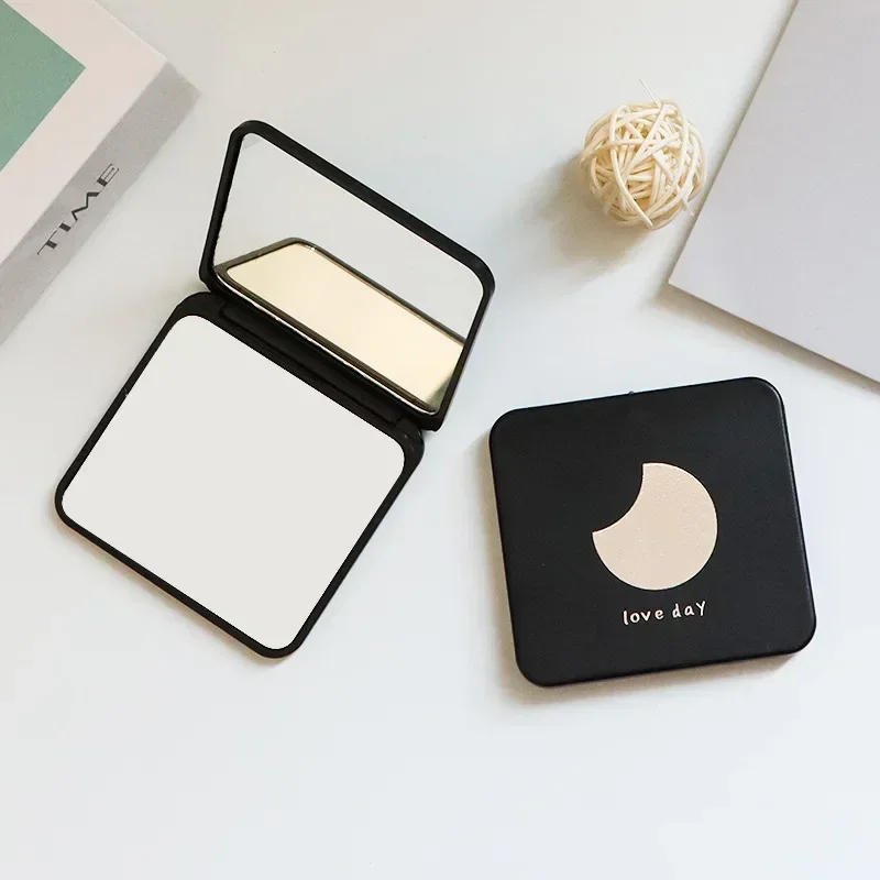 Foldable Makeup Mirror Mini Square Makeup Vanity Mirror Portable Hand Mirrors Double-side Compact Mirror Pocket Cosmetic Mirrors