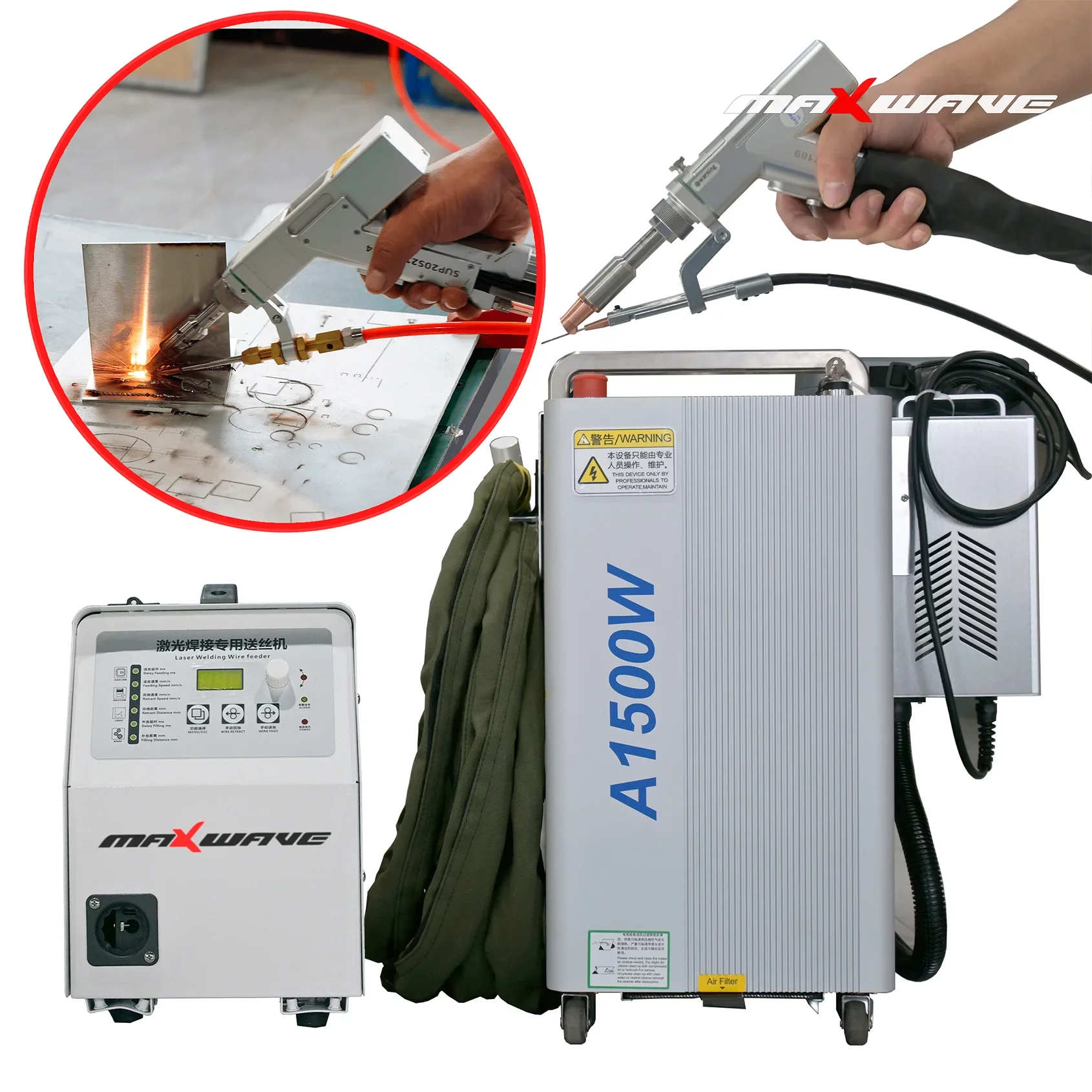 Laser Welding Machine 4 in 1 Handheld Metal Fiber Welder GW Laser Cutter Rust Cleaning Machine Remover 1000W 1500W 2000W Factory