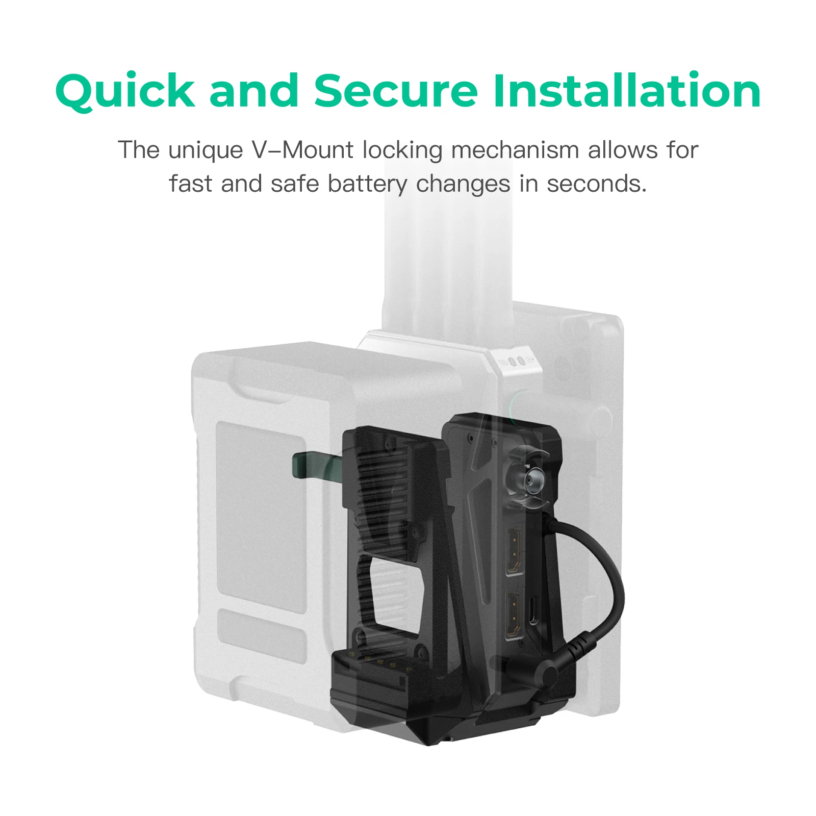 Accsoon Adattatore V-Lock per batteria V-Lock a CineView Master 4K, sistema di trasmissione video CineView 2 SDI