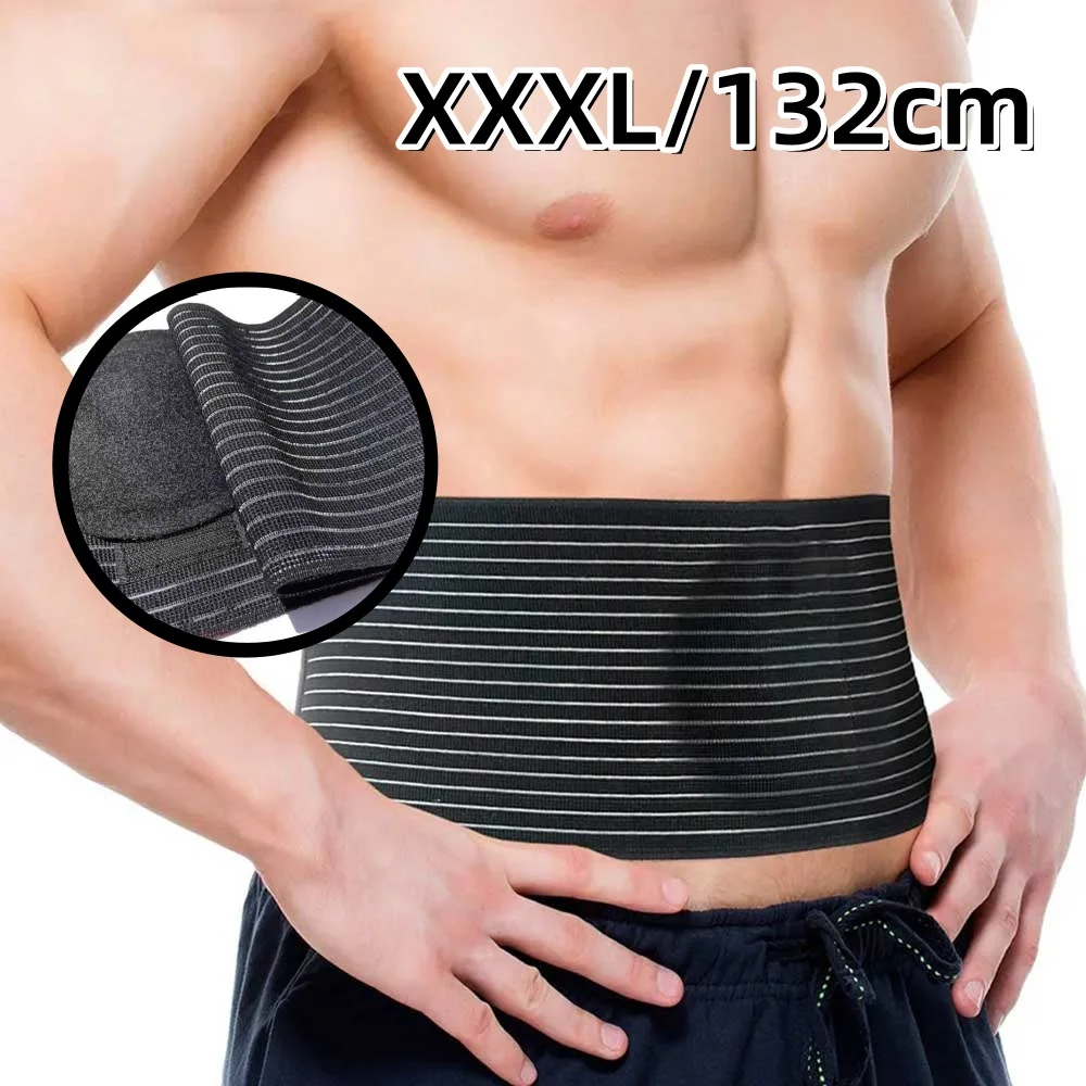 

1Pc Umbilical Navel Hernia Belt for Men and Women Abdominal Care Support Binder with Pad Elastic Cotton Blend Fabric XXXL/132cm