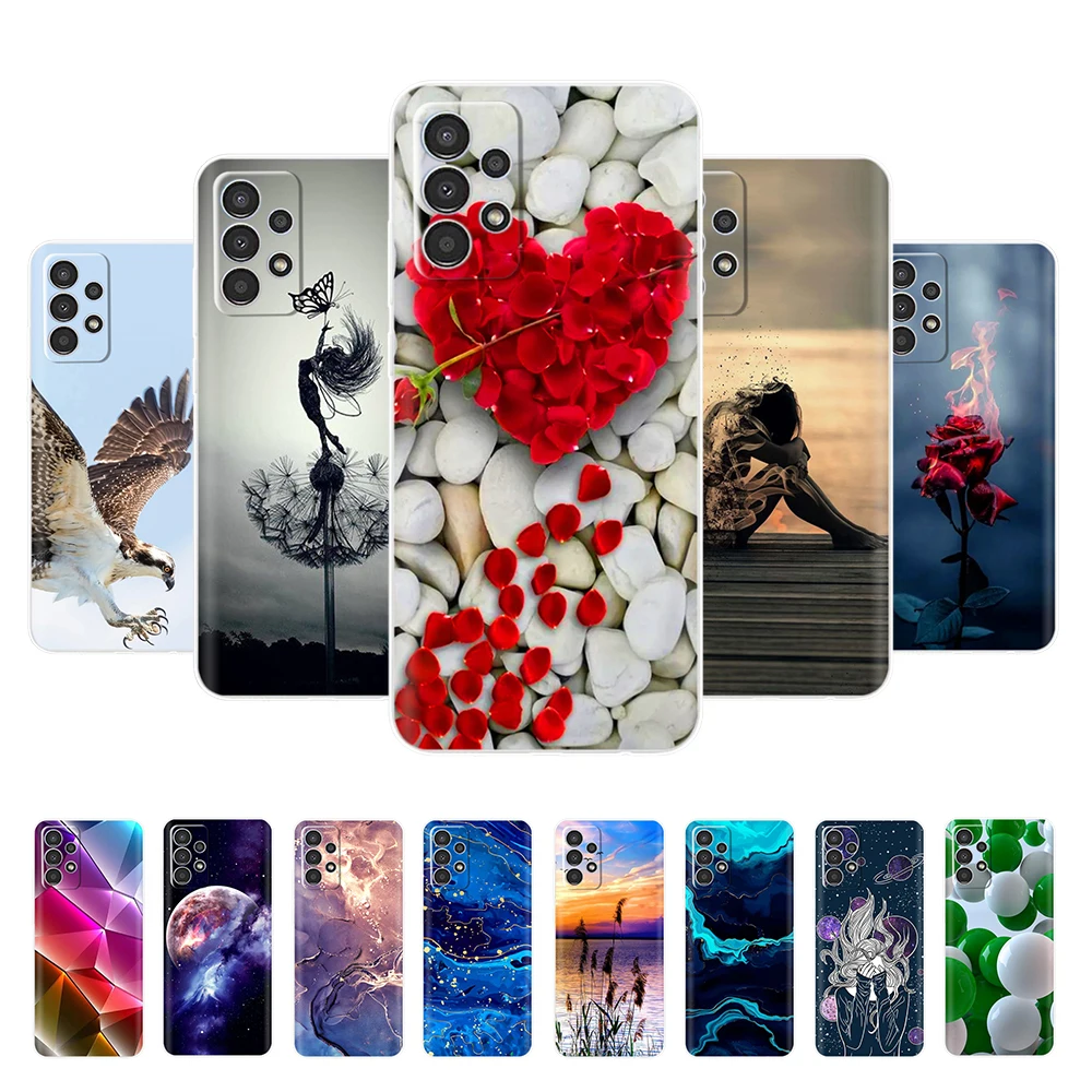 For Samsung Galaxy A13 4G Phone Case Fashion Cute Pattern Flower Silicon Soft TPU Case For Samsung A13 A 13 GalaxyA13 Back Cover