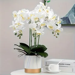 1Pcs Butterfly Orchid Artificial Flowers Orchid Phalaenopsis Fake Flowers Party Home Decor Garden Wedding Decoration Accessories