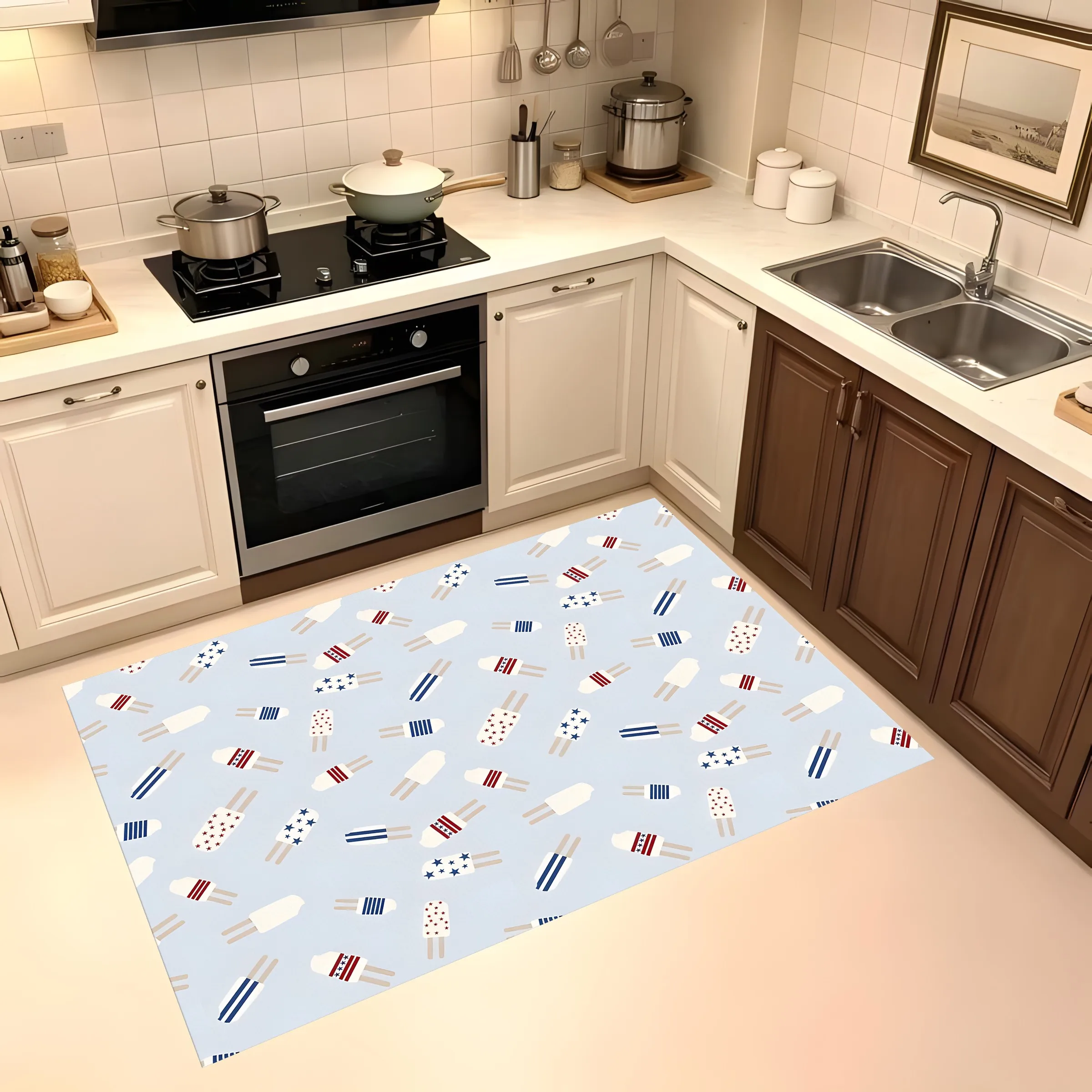2D Large Rug Fun Popsicle Print Fresh Soothing Style Living Room Bedroom Carpet