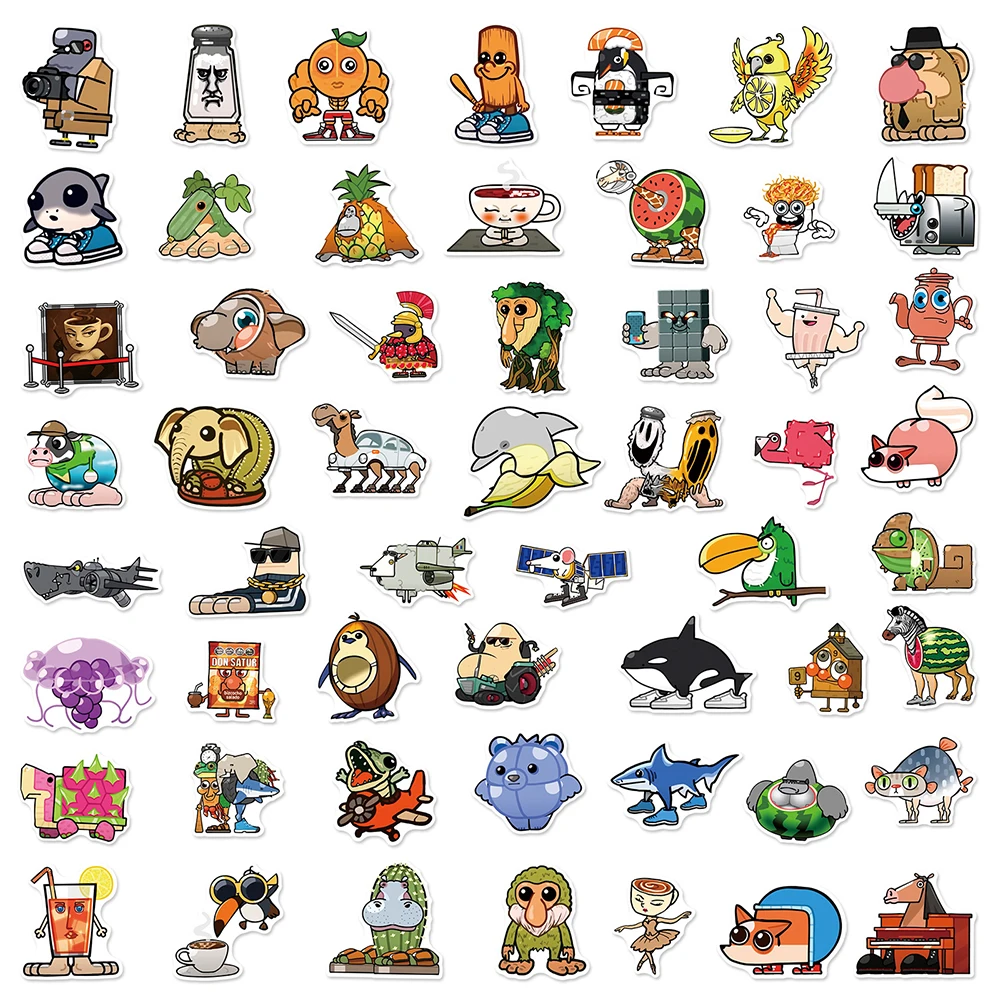 10/30/55 قطعة Kawaii مجردة الحيوان تونغ تونغ صحور ملصقات الإيطالية Brainrot ملصق الأمتعة دفتر الهاتف لطيف الكرتون الشارات